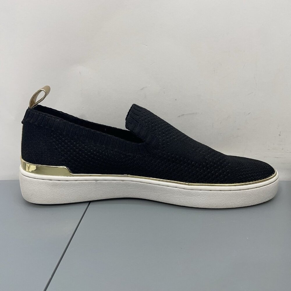 Michael Kors Skyler Knit Sneakers Loafers Slip On Black Gold Womens 8.5 - Picture 11 of 14